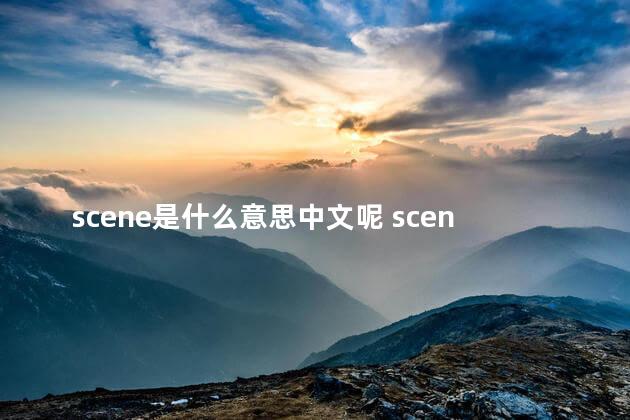 scene是什么意思中文呢 scene什么意思中文